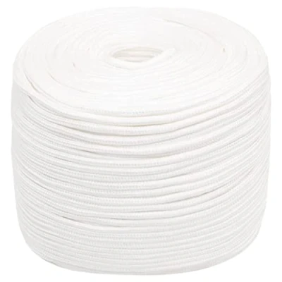 Image of &quot;vidaXL Polypropylene Boat Rope for Sailing, Boating, Yachting, and Camping Full White, 6 mm Thickness, 25 m Length&quot;