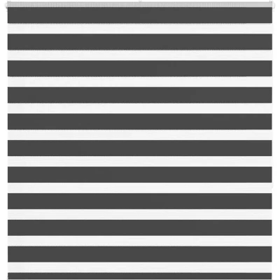 Image of vidaXL Zebra Blind Black 140x150 cm Fabric Width 135.9 Polyester