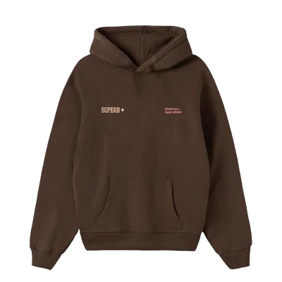 Image of Superb Mens Don&#039;t call me baby Hoodie Brushed Oversize Brown woman Size Large