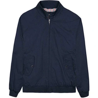 Image of Ben Sherman Mens Classic Harrington Bomber Jacket Mod Ska 59148 Navy Blue