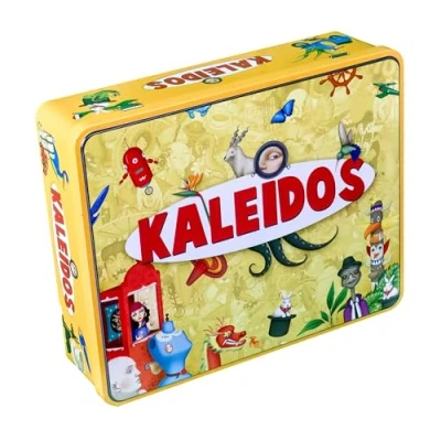 Image of KALEIDOS, board game, international edition, deluxe tin box, the game of hidden objects