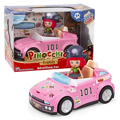 Image of Pinocchio And Friends Adventure Car with Freeda Action Figure, Vehicle Figure Playset