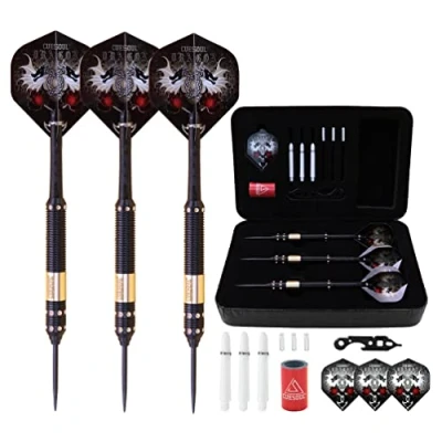 Image of CUESOUL 23 Grams Steel Tip darts with deluxe PU case Dragon Series 003