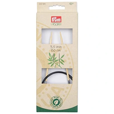 Image of Prym 1530 Bamboo (80cm, 3.50mm) Circular Knitting Needle 1 Unit