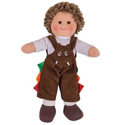 Image of Bigjigs Toys Jack Rag Doll Small Ragdoll, Soft Dolls for 1 Year Olds, Ideal First Doll, Baby Toys, Plush Boy Toddler and