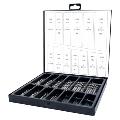 Image of Terrax A214195 Spiral Drill Bit Set 130 Piece HSS G (Ground High Speed Steel)