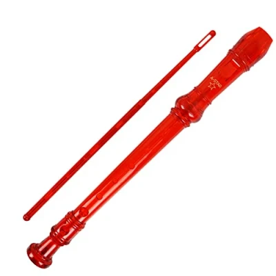 Image of A Star Descant Plastic Recorder Red