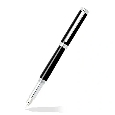 Image of Sheaffer Intensity Refillable fountain pen, medium nib, black onyx, chrome trim