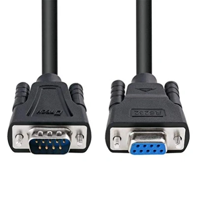 Image of DTech DB9 RS232 Serial Cable Extension Male to Female 9 Pin Straight Through for Compute Monitor Cable(3m,Black