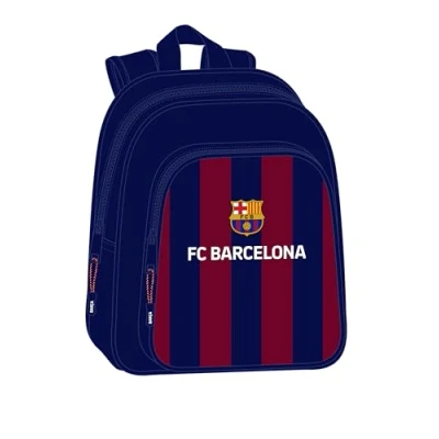 Image of Safta F.C. Barcelona School Backpack for Children, Ideal Children of Different Ages, Comfortable and Versatile, Quality Strength, 27 x 10 33 cm, Navy Blue/Garnet, Blue,