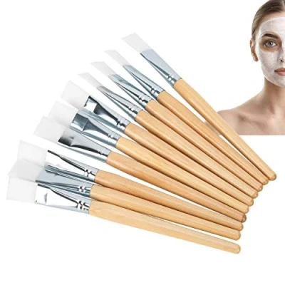 Image of Face Mask Brush, Facial Brushes Applicator Soft Hair Waterproof, Mud DIY Skin Care Tool with Wooden Handle Suitable for Beauty Salons Masks at Home