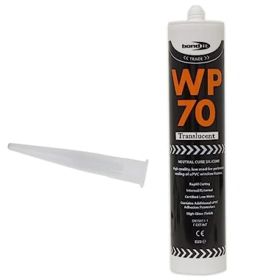 Image of Bond IT WP70 External Silicone Sealant Low Modulus Window Door Frame 300ml Multicolor Bath Shower Basin Frames Quick Drying (Translucent)