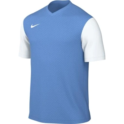 Image of NIKE DH8035 412 M NK DF Tiempo PREM II JSY SS T Shirt Men&#039;s University Blue/White/White Size