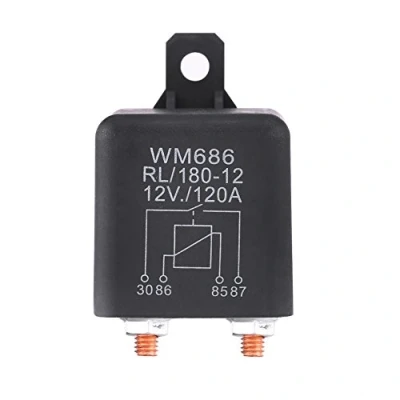 Image of Yosoo 12V 120A Car Relay 4 Pin Heavy Duty Split Charge On/Off Black Box Battery Vehicle Van Boat