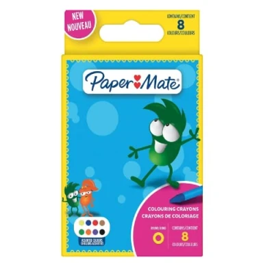 Image of AbbeyShake crayons for kids assorted colours pack of 8 wax children&#039;s
