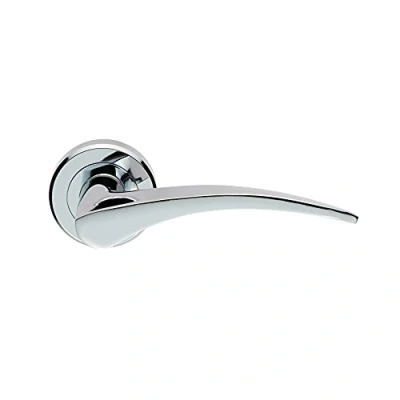 Image of Serozzetta Olivier Door Handle, Satin Chrome