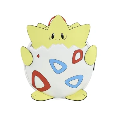 Image of Loungefly Pokemon Togepi Mini Backpack Premium Vegan Leather Gift Idea Official Merchandise for Boys, Girls Men and Women Anime Fans
