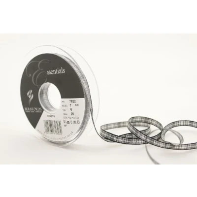 Image of Berisfords 7622 25 m x 7 mm Traditional Tartan Ribbon, Menzies