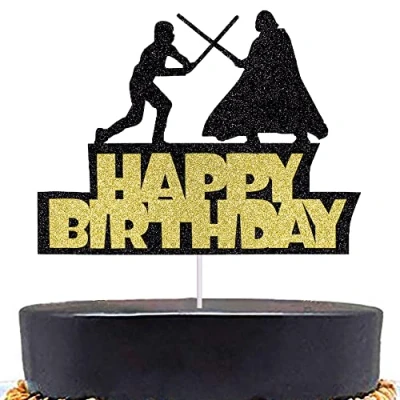 Image of Anxdh alien war cake top hat decoration children birthday party decoration, theme