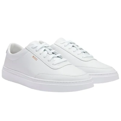 Image of BOSS Kieran Trainers, Men&#039;s, Size: 12, White Leather