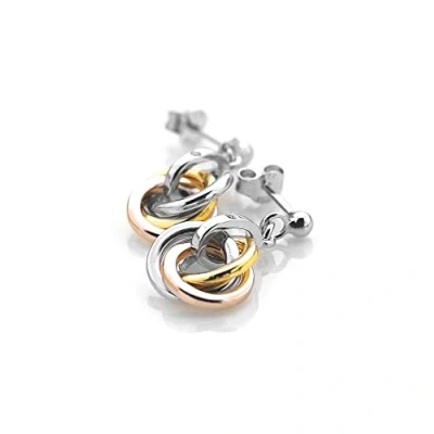 Image of Hot Diamonds Trio Rose and Yellow Gold Plated Accents Earrings
