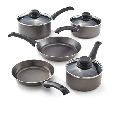 Image of Judge Everyday JDAYC1 Set of Pans Non Stick, 5 Piece 16cm 18cm 20cm Saucepans, 24cm Frying Year Guarantee
