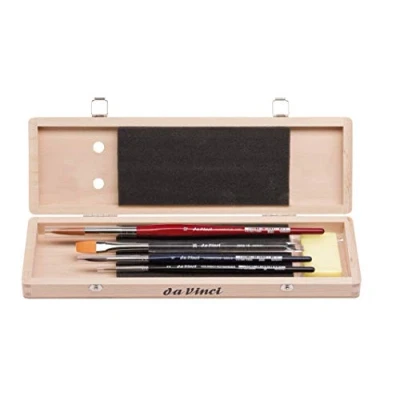Image of Da Vinci 5260 Series Water Colour Brush Set, Wool, Brown/Black/Red, 30 x cm