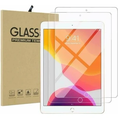 Image of DV 2 Pack iPad 10.2&quot; 2021 2020 2019 Glass Screen Protector, Tempered Protector [9H Hardness] [Crystal Clarity] [Scratch Resistant] [No Bubble] for 9th 8th 7th Generation