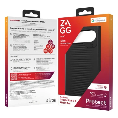 Image of ZAGG Luxe Graphene Back Cover Black Google Pixel 9/9 Pro