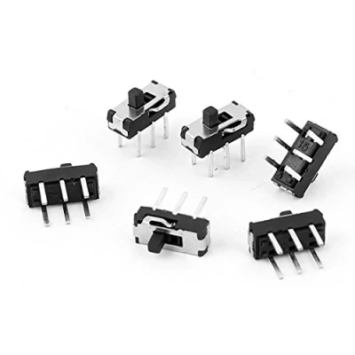 Image of Sourcingmap 6 Pcs 2 Position DPDT 2P2T Pin PCB Panel Mini Vertical Slide Switch