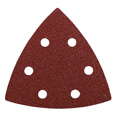 Image of kwb Sanding Triangles 93 Mm Made Of High Grade Aluminium Oxide With Grit 40, tool Free Change, Synthetic Resin Bonding and Reinforced Paper Backing for Coarse Wood Metal