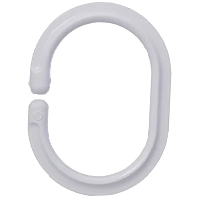 Image of Ridder Shower Curtain Rings, Polypropylen, White, one Size