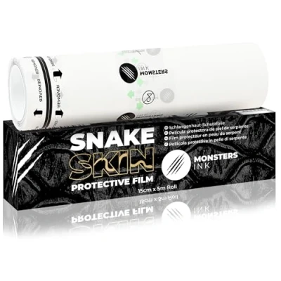 Image of Monsters Ink Matte Second Skin Tattoo Cover Aftercare Bandage, Wrap Film, Skin, Protection Film &amp; Waterproof Dressings (15cm x 5m Roll)