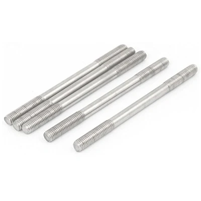 Image of Sourcingmap M8 x 120mm Tight Adjustable Push Double End Thread Stud Teeth Rod 5pcs