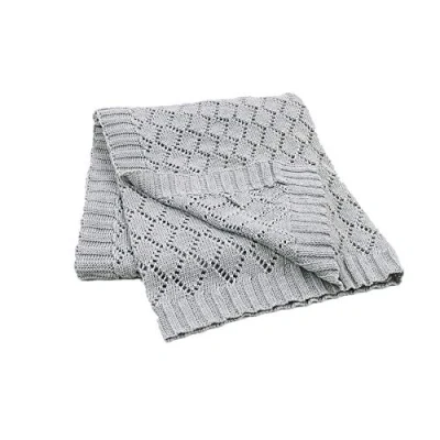 Image of Baby Soft Knit Pure Blanket for Boys and Girls, Odot Toddler Warm Swaddle Sleeping Square Throw Blankets Knitted Unisex Patterns Pram Cot Bed Textured Sleep (80x100cm,Gray)