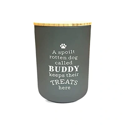 Image of History &amp; Heraldry Personalised Dog Treat Jar Buddy