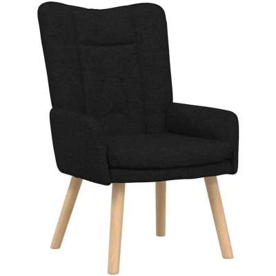 Image of Relaxing Chair Black Fabric Vidaxl