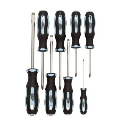 Image of Draper Heavy Duty Soft Grip Screwdriver Set (8 Piece)