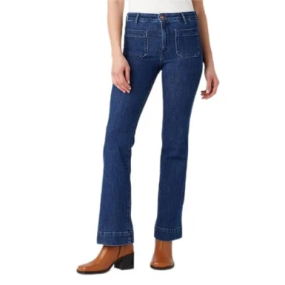 Image of Wrangler Women&#039;s Flare Jeans, Dark Turn, 27W x 32L