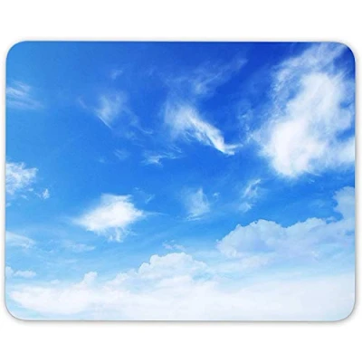 Image of Destination Vinyl ltd Blue Sky Mouse Mat Pad Fluffy Clouds Cloud Weather PC Computer #8320