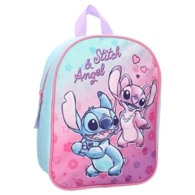 Image of mybagstory Backpack Stitch Blue Child School Kindergarten Daycare Nursery Girl Bag Size 29 cm Adjustable Straps Gift Idea, Blue,