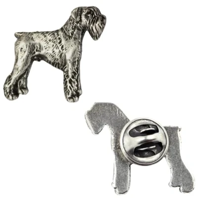 Image of Art Dog Unique Edition Silver Pin Badge Elegant Casket Plated Handmade Brooches Women Brooch Jewelry Schnauzer 2,3x2,7x4,5cm