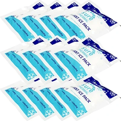 Image of Sure Thermal Small Square Muscle Pain Relief Ice Cold Freeze Chill Packs x 12
