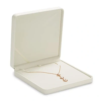Image of Oirlv Velvet Big Necklace Box White Jewelry Pendant Gift for Anniversaries, Weddings or Birthdays