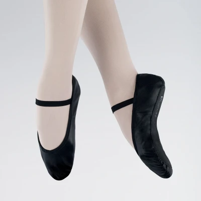 Image of 1st Position Black Leather Ballet Shoes (Child UK 13)