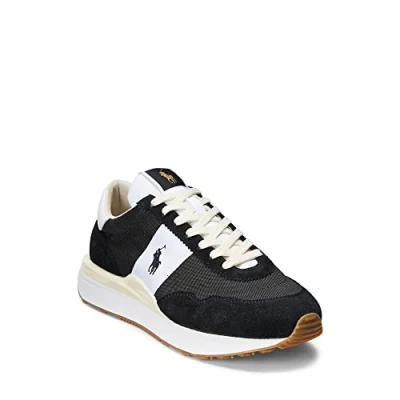 Image of Polo Ralph Lauren Train 89 Sneaker, Black/White, 8.5 UK