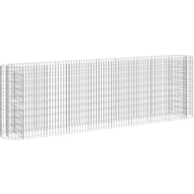 Image of vidaXL Gabion Raised Bed Galvanised Iron 330x50x100 cm