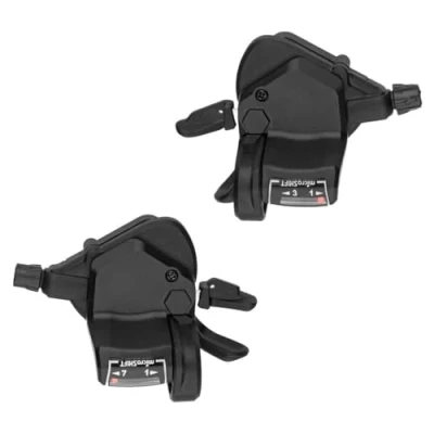 Image of Microshift Mezzo Right Thumb Tap Shifter, 7 Speed, Optical Gear Indicator, Shimano Compatible
