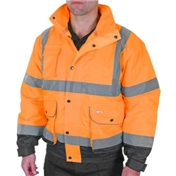 Image of Beeswift Two Tone Constructor Bomber Jacket Orange / Navy 3XL