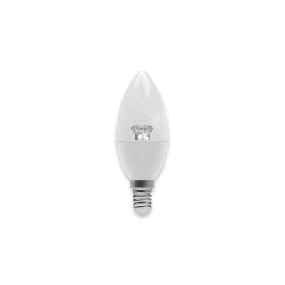 Image of Clear Non Dimmable LED Candle 3.9W E14 2700K Bell Lighting